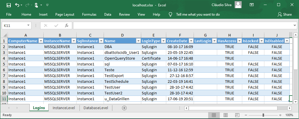 Excel Screenshot